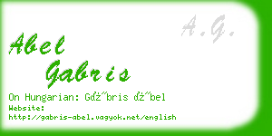 abel gabris business card